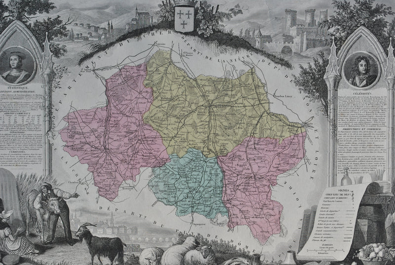 Victor LEVASSEUR : France, Carte ancienne de l&