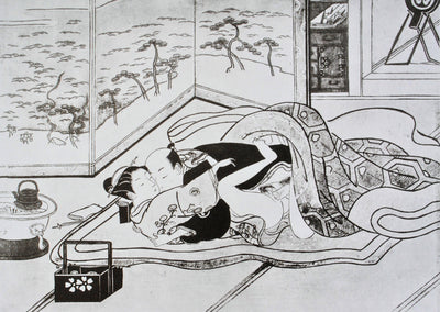 Suzuki HARUNOBU : L'amant de rêv, Lithographie originale (photo de détail 2) - Crédit photo : Galerie Art.Paris