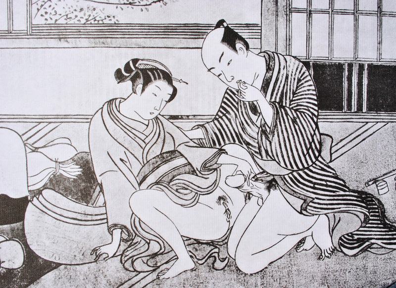 Suzuki HARUNOBU : Surprise de taill, Lithographie originale (photo de détail 4) - Crédit photo : Galerie Art.Paris