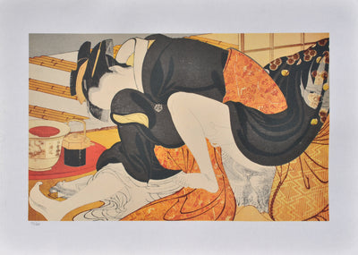 Kitagawa UTAMARO : Plaisir nuptia, Lithographie originale (vue générale) - Crédit photo : Galerie Art.Paris