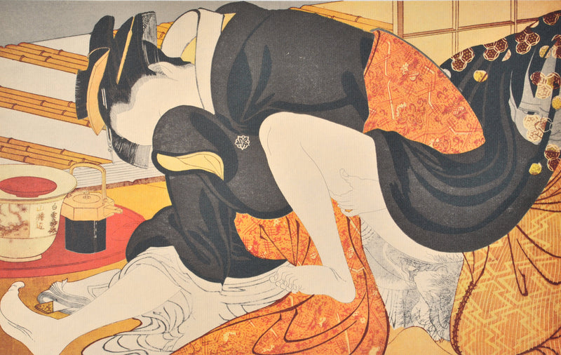 Kitagawa UTAMARO : Plaisir nuptia, Lithographie originale (photo de détail 2) - Crédit photo : Galerie Art.Paris