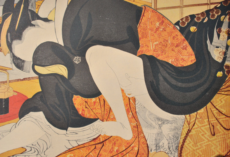 Kitagawa UTAMARO : Plaisir nuptia, Lithographie originale (photo de détail 6) - Crédit photo : Galerie Art.Paris