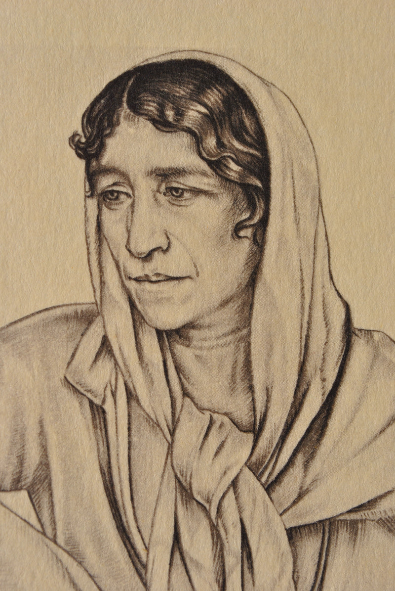 Walter SAUER : Gitane assise, Gravure signée