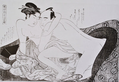 Kitagawa UTAMARO : Amour rapid, Lithographie originale (photo de détail 2) - Crédit photo : Galerie Art.Paris