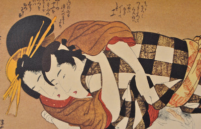 Kitagawa UTAMARO : Amour en kimon, Lithographie originale (photo de détail 4) - Crédit photo : Galerie Art.Paris