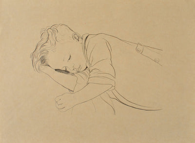 Walter SAUER : Enfant endormi, Gravure originale (vue générale) - Crédit photo : Galerie Art.Paris