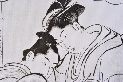 Kitagawa UTAMARO : Geisha en robe longu, Lithographie originale (photo de détail 4) - Crédit photo : Galerie Art.Paris