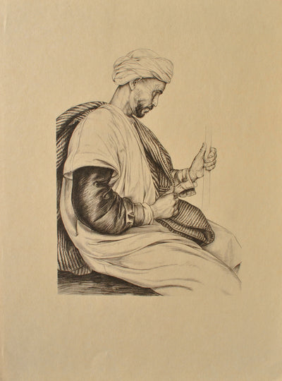 Walter SAUER : Arabe de Ténès, Gravure originale (vue générale) - Crédit photo : Galerie Art.Paris