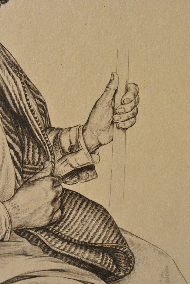 Walter SAUER : Arabe de Ténès, Gravure originale (photo de détail 4) - Crédit photo : Galerie Art.Paris
