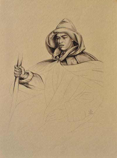 Walter SAUER : Le berger Andalou, Gravure originale (vue générale) - Crédit photo : Galerie Art.Paris