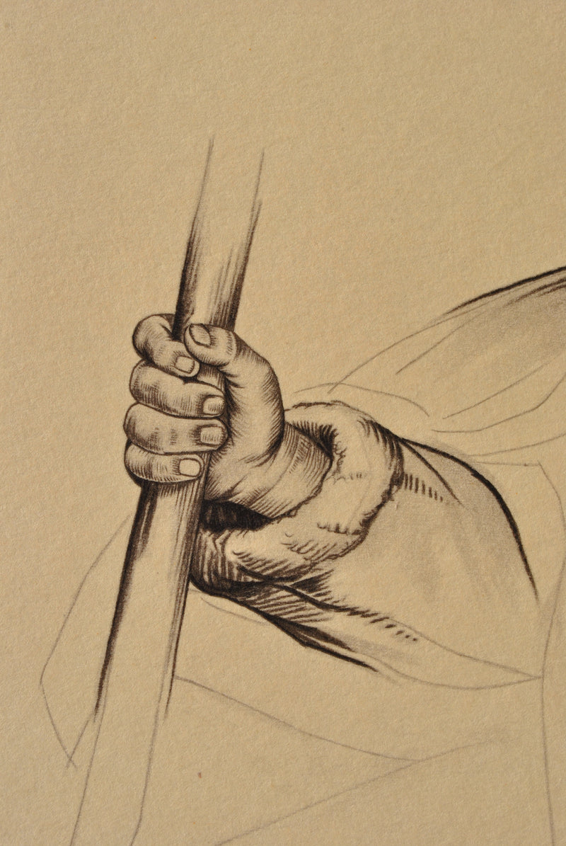 Walter SAUER : Le berger Andalou, Gravure originale (photo de détail 4) - Crédit photo : Galerie Art.Paris