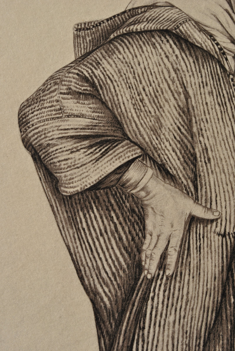 Walter SAUER : Le voyageur du désert, Gravure originale (photo de détail 5) - Crédit photo : Galerie Art.Paris