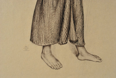 Walter SAUER : Le voyageur du désert, Gravure originale (photo de détail 6) - Crédit photo : Galerie Art.Paris