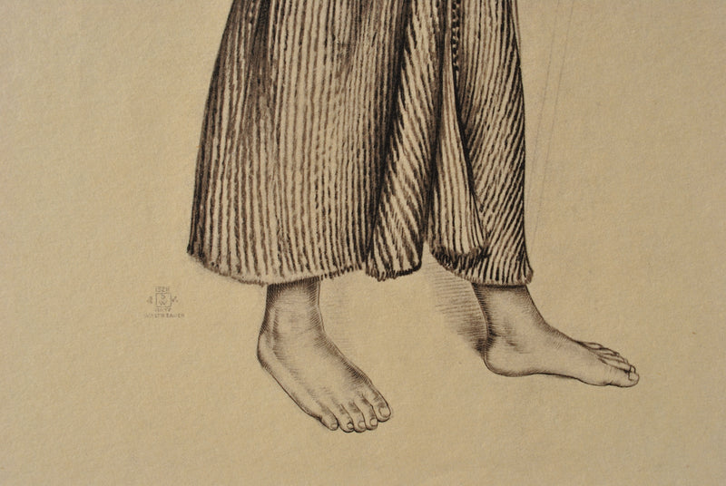 Walter SAUER : Le voyageur du désert, Gravure originale (photo de détail 6) - Crédit photo : Galerie Art.Paris