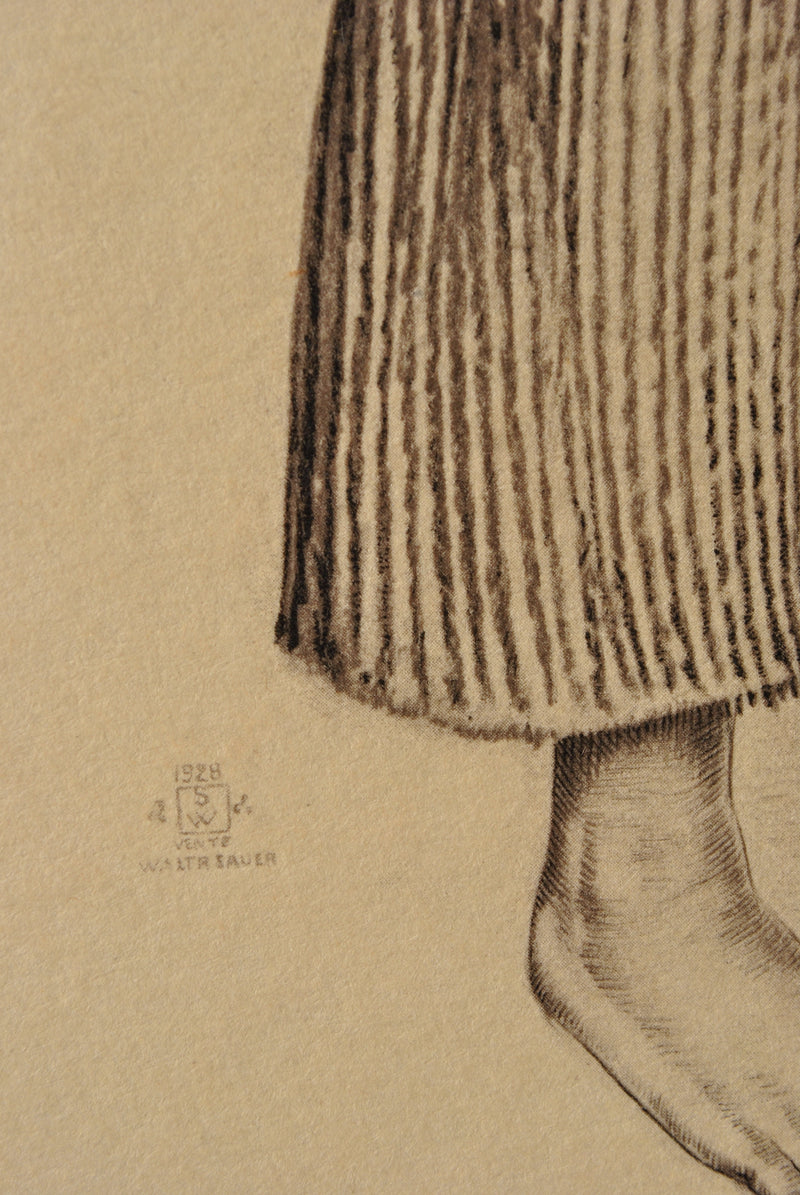 Walter SAUER : Le voyageur du désert, Gravure originale (photo de détail 7) - Crédit photo : Galerie Art.Paris