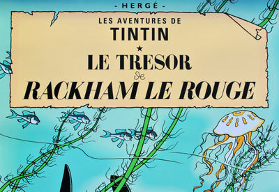  HERGE : Tintin - Le trésor de Rackham le Rouge, Affiche originale (photo de détail 3) - Crédit photo : Galerie Art.Paris