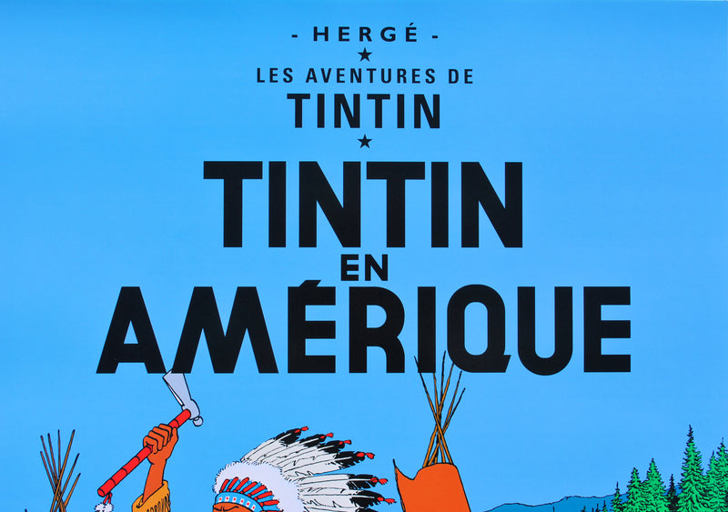  HERGE : Tintin en Amérique, Affiche originale (photo de détail 3) - Crédit photo : Galerie Art.Paris