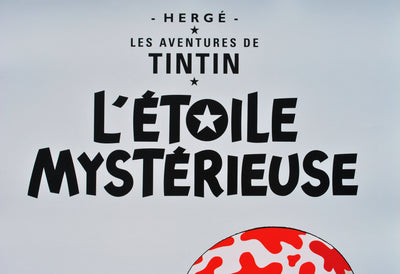  HERGE : Tintin - L'étoile mystérieuse, Affiche originale (photo de détail 3) - Crédit photo : Galerie Art.Paris