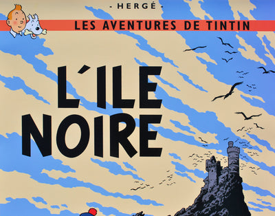  HERGE : Tintin - L'Ile noire, Affiche originale (photo de détail 4) - Crédit photo : Galerie Art.Paris