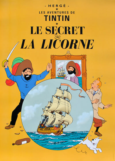  HERGE : Tintin - Le secret de la Licorne, Affiche originale (vue générale) - Crédit photo : Galerie Art.Paris