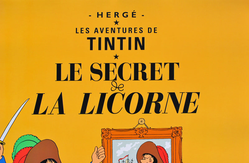  HERGE : Tintin - Le secret de la Licorne, Affiche originale (photo de détail 3) - Crédit photo : Galerie Art.Paris