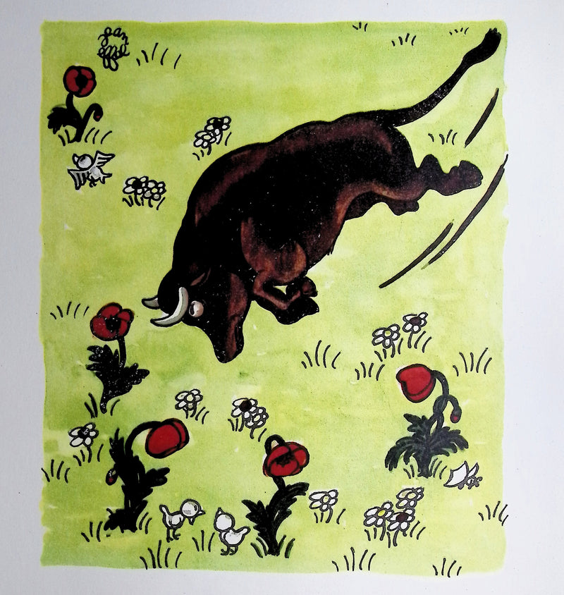 Jean EFFEL : Le taureau et les coquelicots, Lithographie originale (photo de détail 3) - Crédit photo : Galerie Art.Paris