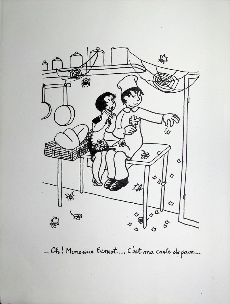 Jean EFFEL : Le boulanger, Lithographie originale (vue générale) - Crédit photo : Galerie Art.Paris