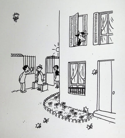 Jean EFFEL : La chambre d'amis, Lithographie originale (photo de détail 3) - Crédit photo : Galerie Art.Paris