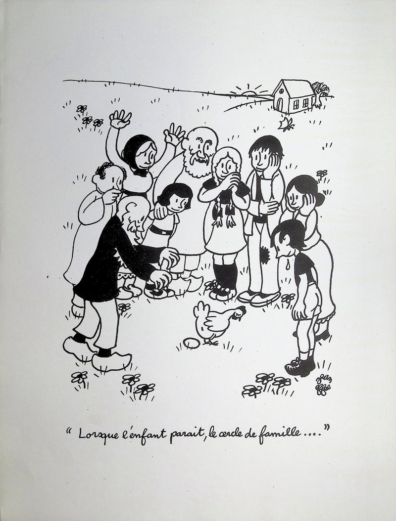 Jean EFFEL : La famille, Lithographie originale (vue générale) - Crédit photo : Galerie Art.Paris