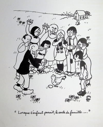 Jean EFFEL : La famille, Lithographie originale (photo de détail 2) - Crédit photo : Galerie Art.Paris