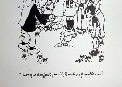 Jean EFFEL : La famille, Lithographie originale (photo de détail 4) - Crédit photo : Galerie Art.Paris