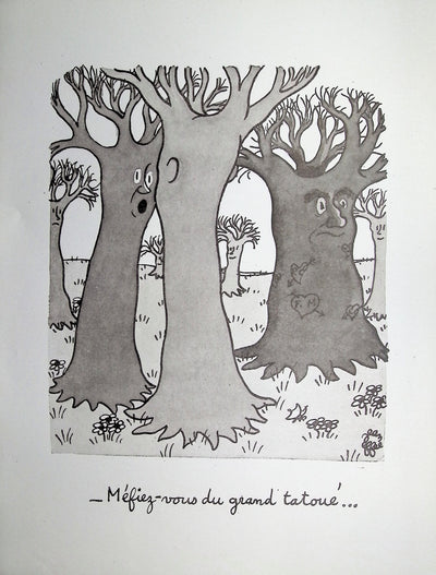 Jean EFFEL : L'arbre tatoué, Lithographie originale (vue générale) - Crédit photo : Galerie Art.Paris