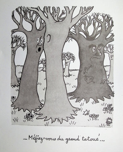 Jean EFFEL : L'arbre tatoué, Lithographie originale (photo de détail 2) - Crédit photo : Galerie Art.Paris