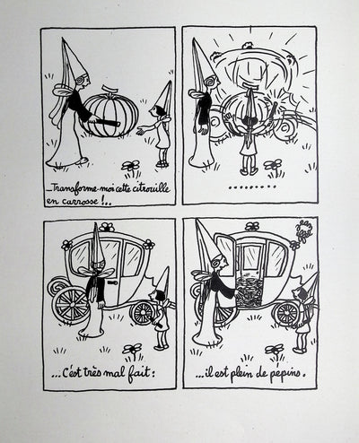 Jean EFFEL : La citrouille et le carrosse, Lithographie originale (photo de détail 2) - Crédit photo : Galerie Art.Paris