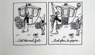 Jean EFFEL : La citrouille et le carrosse, Lithographie originale (photo de détail 4) - Crédit photo : Galerie Art.Paris