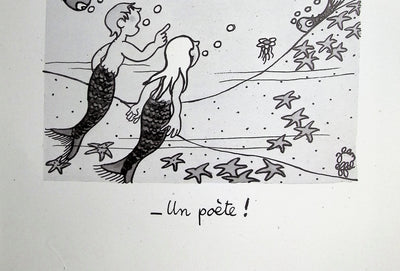 Jean EFFEL : Le poête, Lithographie originale (photo de détail 4) - Crédit photo : Galerie Art.Paris