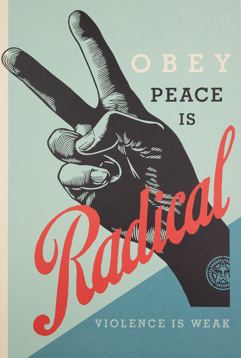 Shepard FAIREY : Radical Peace, Sérigraphie signée