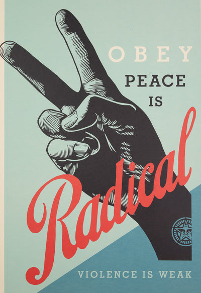 Shepard FAIREY : Radical Peace, Sérigraphie signée