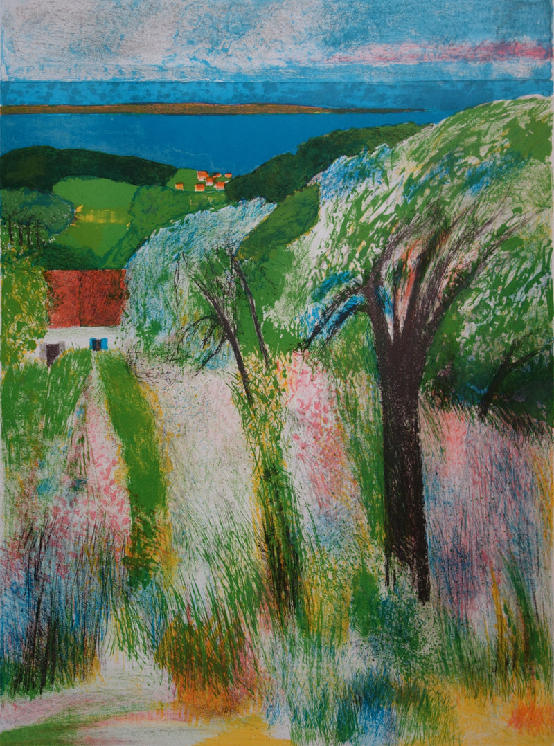 Guy BARDONE : La vieille bergerie, Lithographie originale (photo de détail 3) - Crédit photo : Galerie Art.Paris
