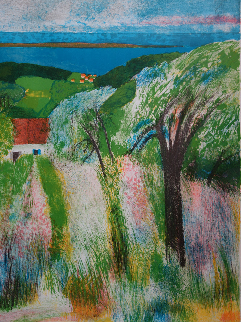 Guy BARDONE : La vieille bergerie, Lithographie originale (photo de détail 4) - Crédit photo : Galerie Art.Paris