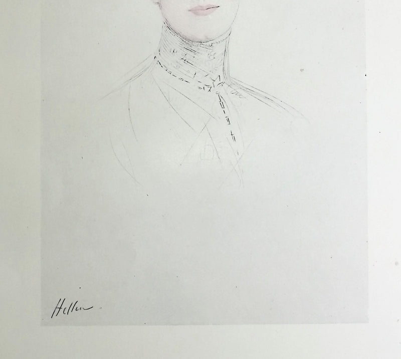 Paul César HELLEU : La reine Alexandra, Héliogravure originale (photo de détail 3) - Crédit photo : Galerie Art.Paris