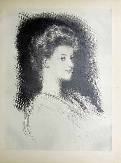 Paul César HELLEU : La duchesse d'Audiffret Pasquier, Héliogravure originale (vue générale) - Crédit photo : Galerie Art.Paris