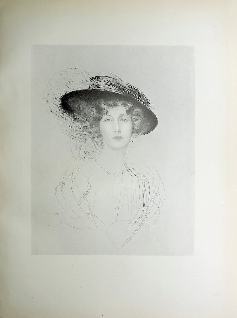 Paul César HELLEU : Le chapeau à plume, Héliogravure originale (vue générale) - Crédit photo : Galerie Art.Paris