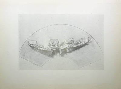 Paul César HELLEU : Les trois barques, Héliogravure originale (vue générale) - Crédit photo : Galerie Art.Paris