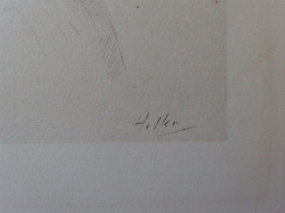 Paul César HELLEU : Femme de profil, Gravure originale signée