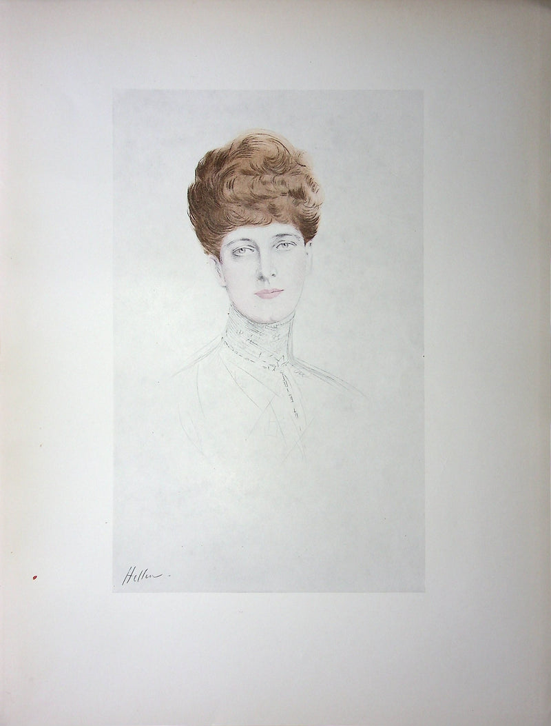 Paul César HELLEU : La reine Alexandra, Héliogravure originale (vue générale) - Crédit photo : Galerie Art.Paris