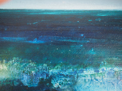 Camille HILAIRE : Océan, Fracas des flots, Huile sur toile signée