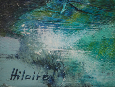 Camille HILAIRE : Océan, Fracas des flots, Huile sur toile signée