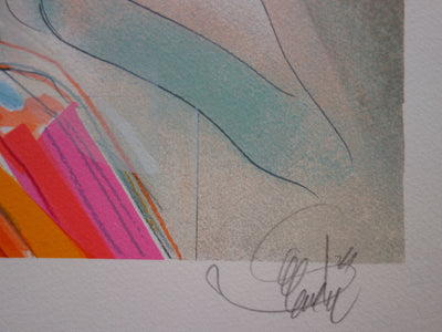 Jean-Baptiste VALADIE : Maryline au chapeau fleuri, Lithographie originale (photo de détail 5) - Crédit photo : Galerie Art.Paris