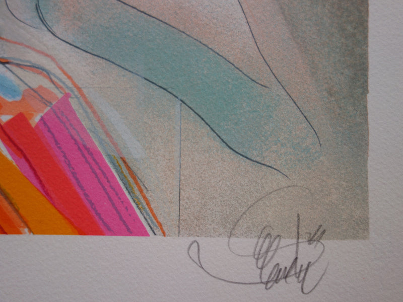 Jean-Baptiste VALADIE : Maryline au chapeau fleuri, Lithographie originale (photo de détail 5) - Crédit photo : Galerie Art.Paris